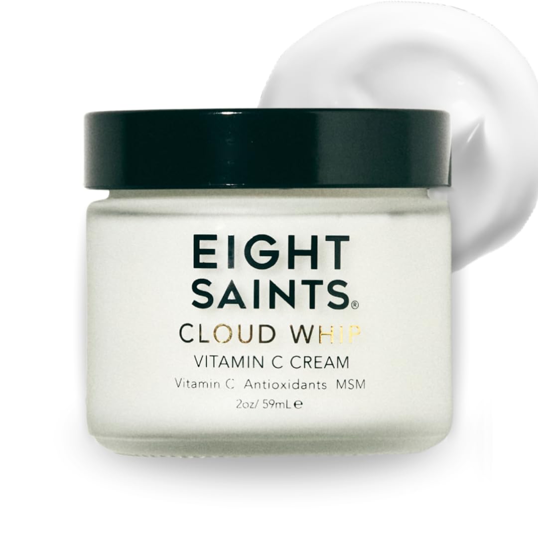 Eight Saints Skincare Cloud Whip Vitamin C Face Moisturizer Day Cream, Natural and Organic Face Cream For Women, Anti Aging Cream For Face To Reduce Fine Lines and Wrinkles, 2 Ounces (Unscented)