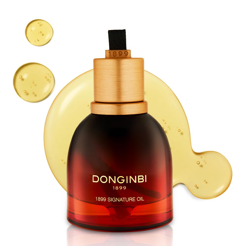 Donginbi 1899 Signature Oil – Skin Barrier Repair & Firming Face Oil for Women, Jojoba Seed Oil & Sweet Almond Oil for Sensitive Skin, Korean Red Ginseng Skin Care, 0.88 floz / 25ml