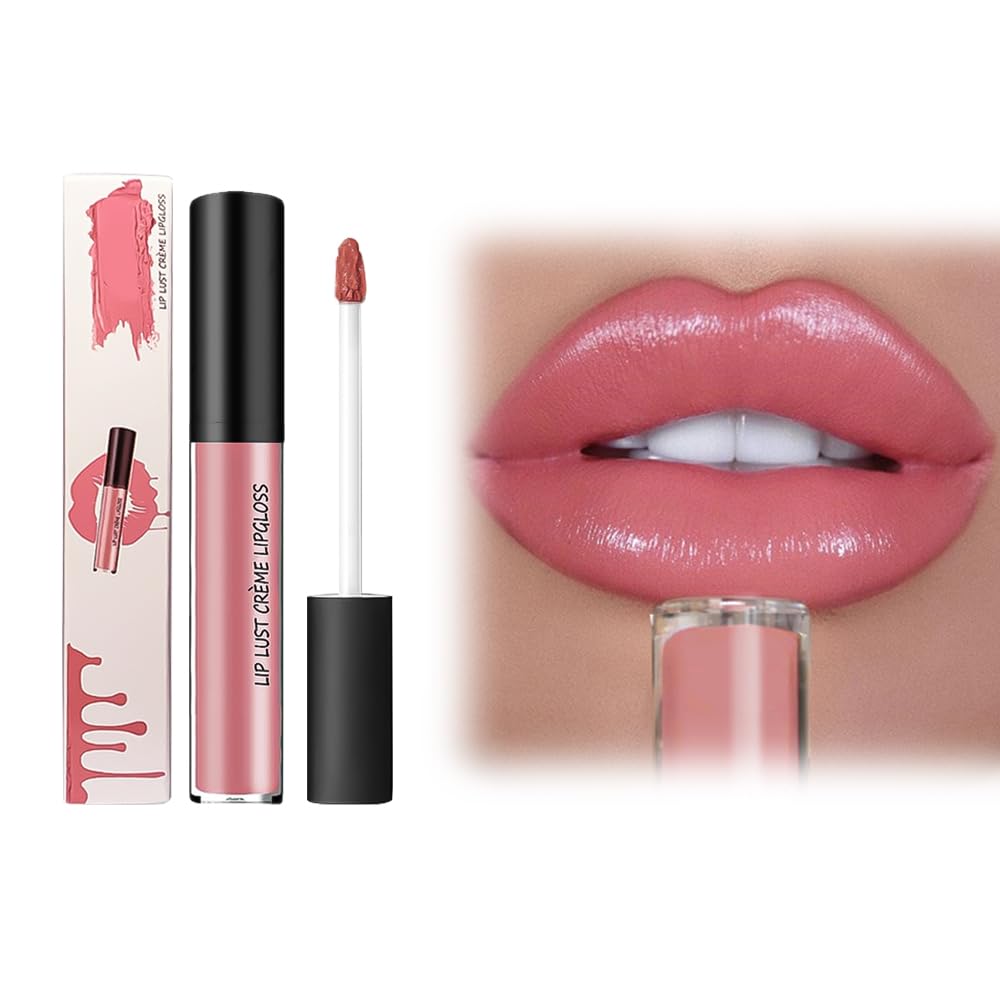 KAMOJI 2025 New Lips Staining Lip Oil, Upgrade Waterproof Lipstick Creamy Lip Gloss Non-stick to Cup, 12 Colors Cream Texture Lipstick Long-Lasting Moisturizing Lip Oil (#4)