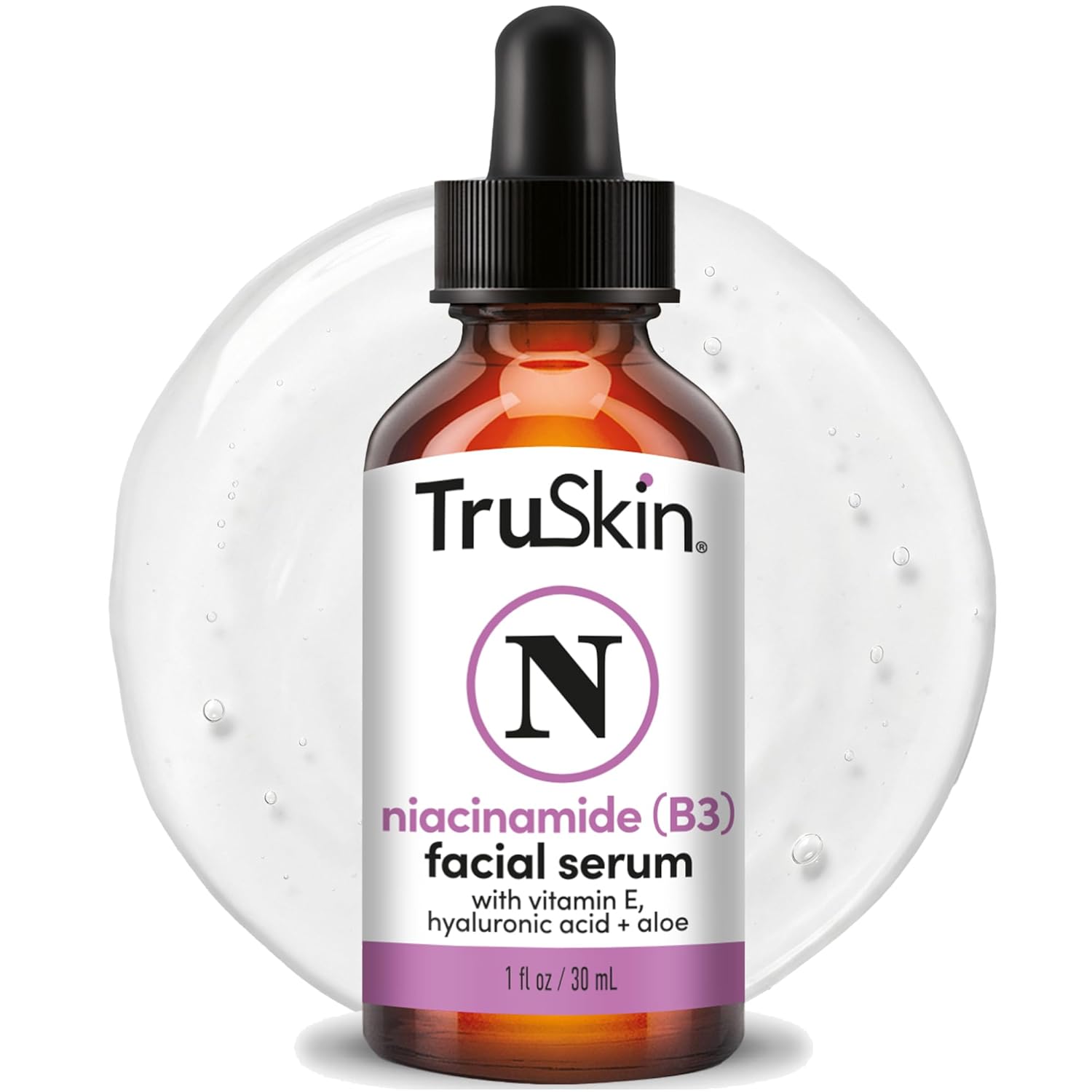 TruSkin Niacinamide Serum for Face – Pore Minimizing & Tone Balancing B3 Serum with Hyaluronic Acid, Aloe & Vitamin E – Hydrating Niacinamide Face Serum for Uneven Tone & Oily Skin, 1 fl oz
