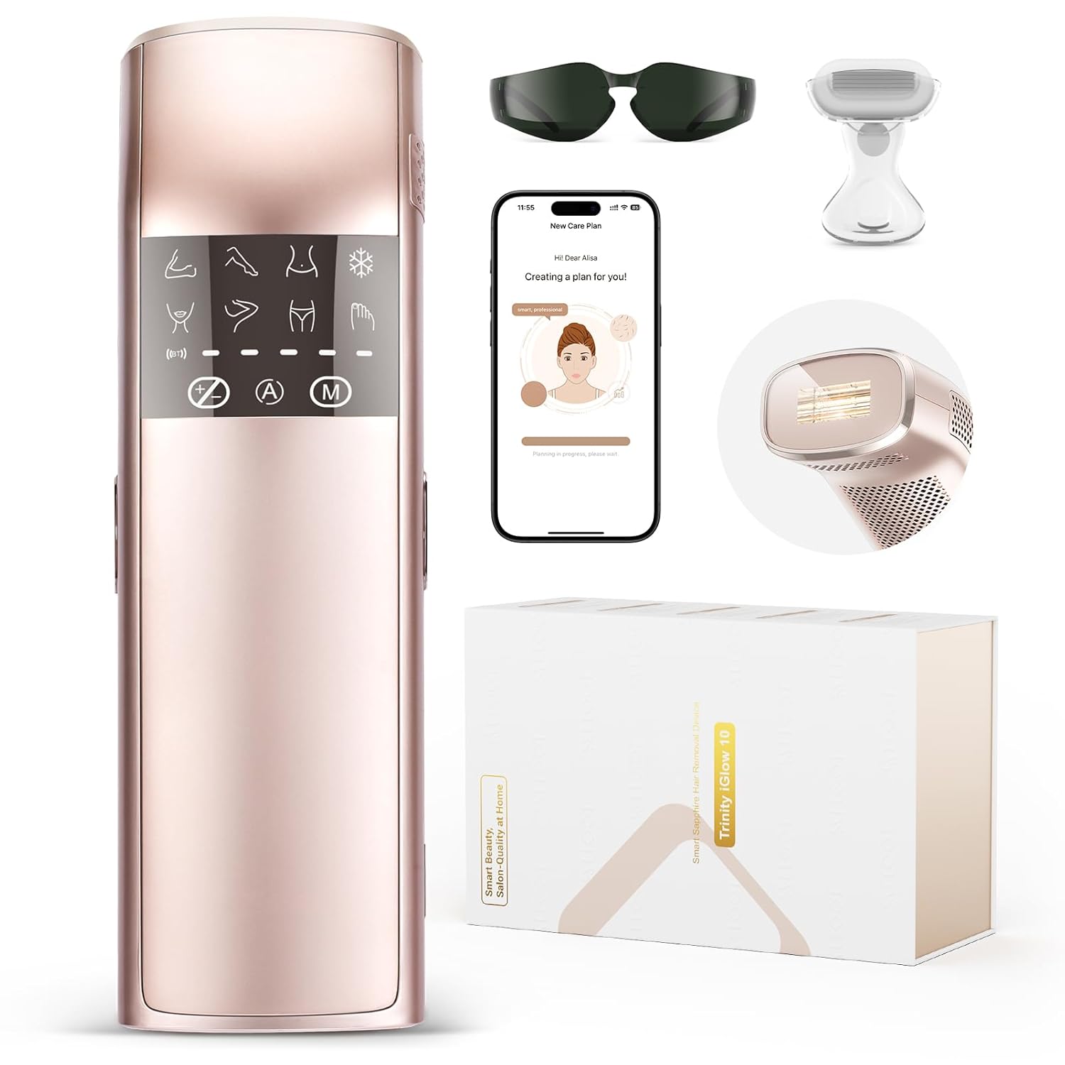 Laser Hair Removal Device for Women and Men, Full Body in 10 Mins with 25J Triple-Pulse & 12cm² Sapphire 37°F Ice Cooling, IPL Laser Hair Removal At-Home Use for Face, Body, Bikini, Birthday Gifts