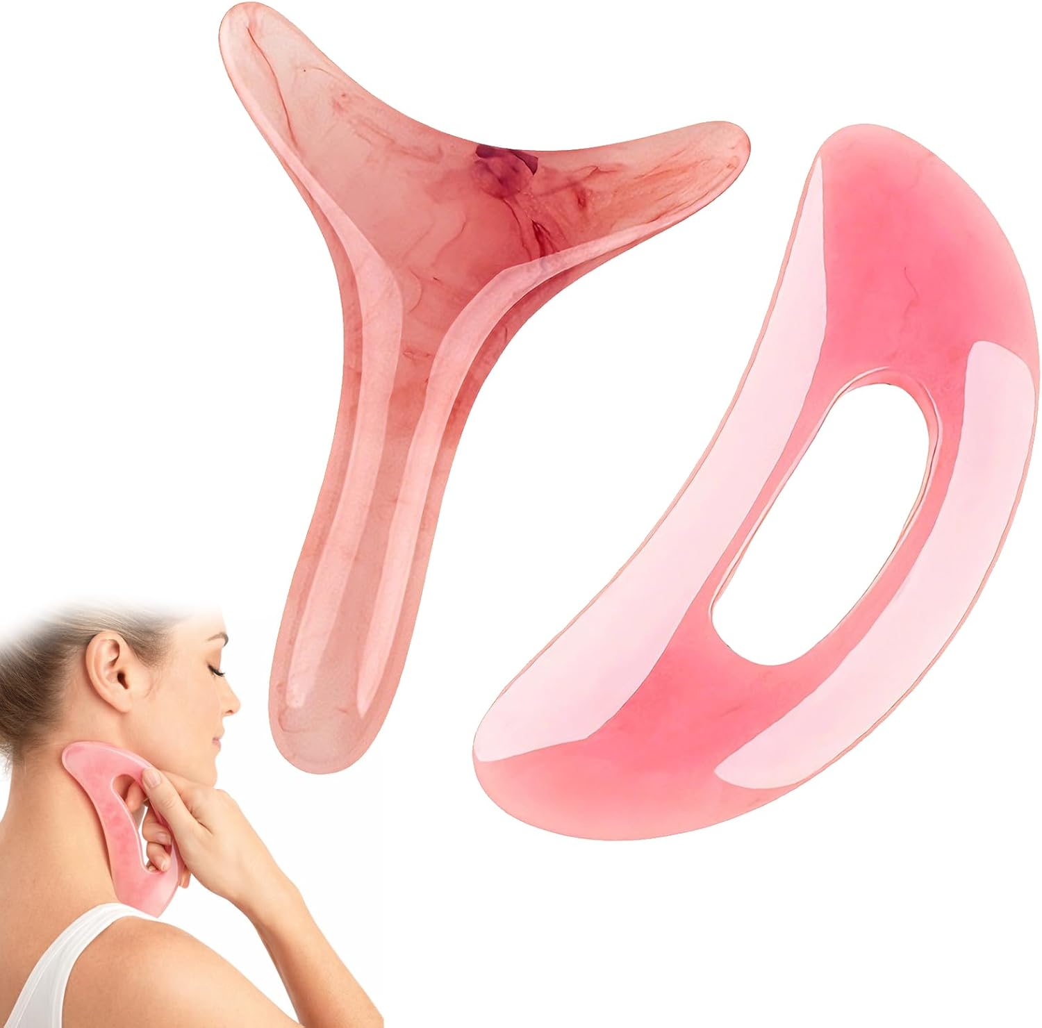 Gua Sha Massage Tool,Body Gua Sha Tool,Gua Sha Body Tool Resin with Handle,Lymphatic Drainage Tool,Body Sculpting Tools for Back Neck Face Leg Massage, Lymphatic Drainage, Cellulite Remove