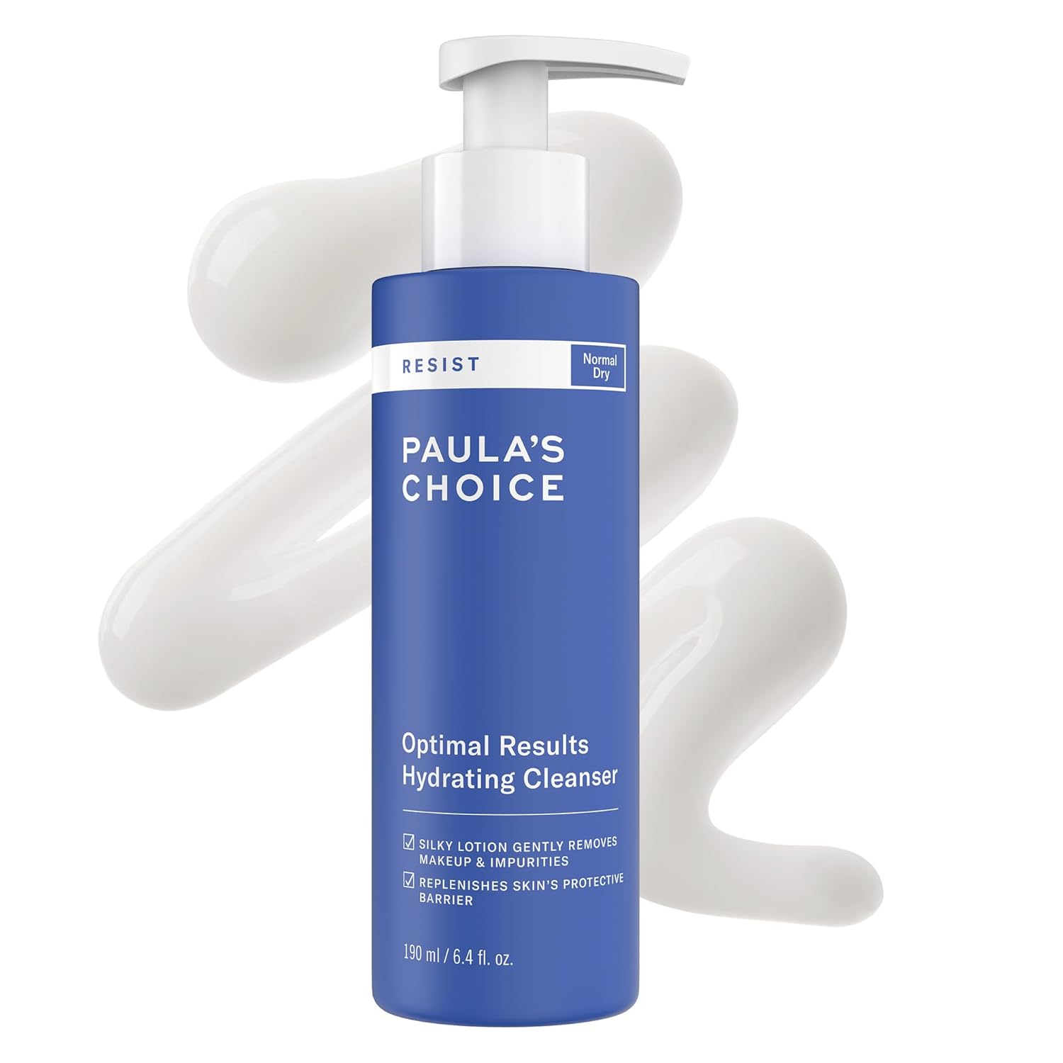 Paula’s Choice RESIST Optimal Results Hydrating Cleanser, Green Tea & Chamomile, Anti-Aging Face Wash, Dry Skin, 6.4 Ounce