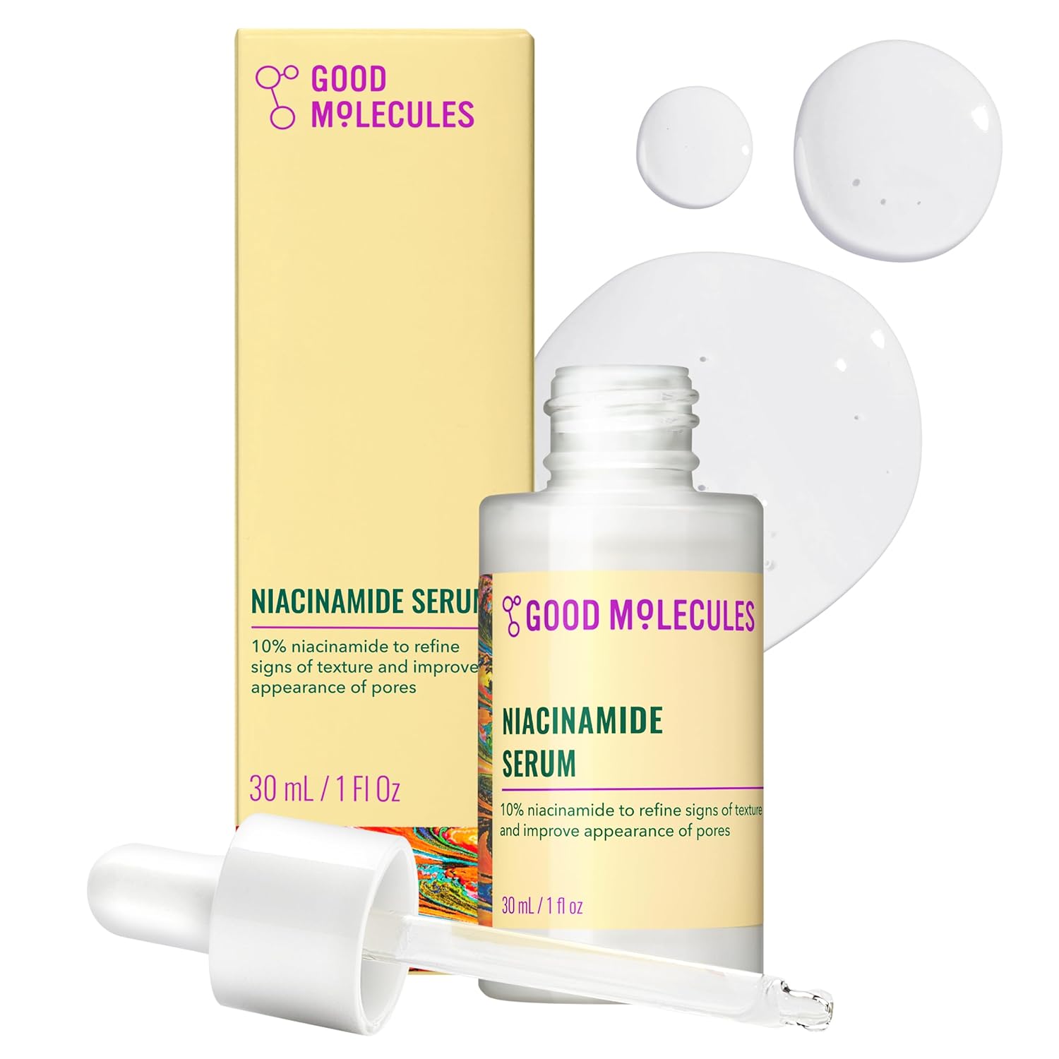 Good Molecules Niacinamide Serum – 10% Niacinamide to Target Blemishes, Nourishment, and Skin Tone – Ultra Hydrating Serum and Brightening Skin Care for Face