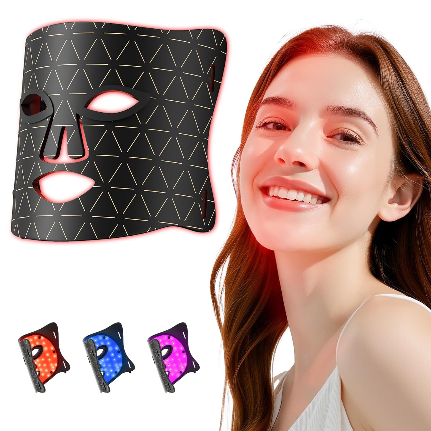 Red Light Therapy Mask for Face, LED Face Mask Light Therapy with Red 630±5nm & NIR 830nm, Body Beauty Machine for Care at Home
