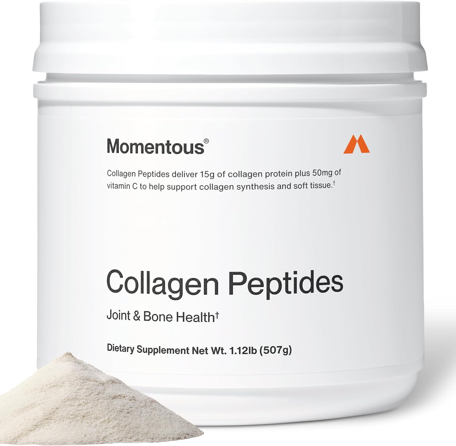 Momentous Grass-Fed Collagen Peptides Powder – Collagen Protein Powder with Fortigel & Vitamin C for Hair, Skin, Nails, & Joint Health Support – NSF Certified for Sport – Packaging May Vary