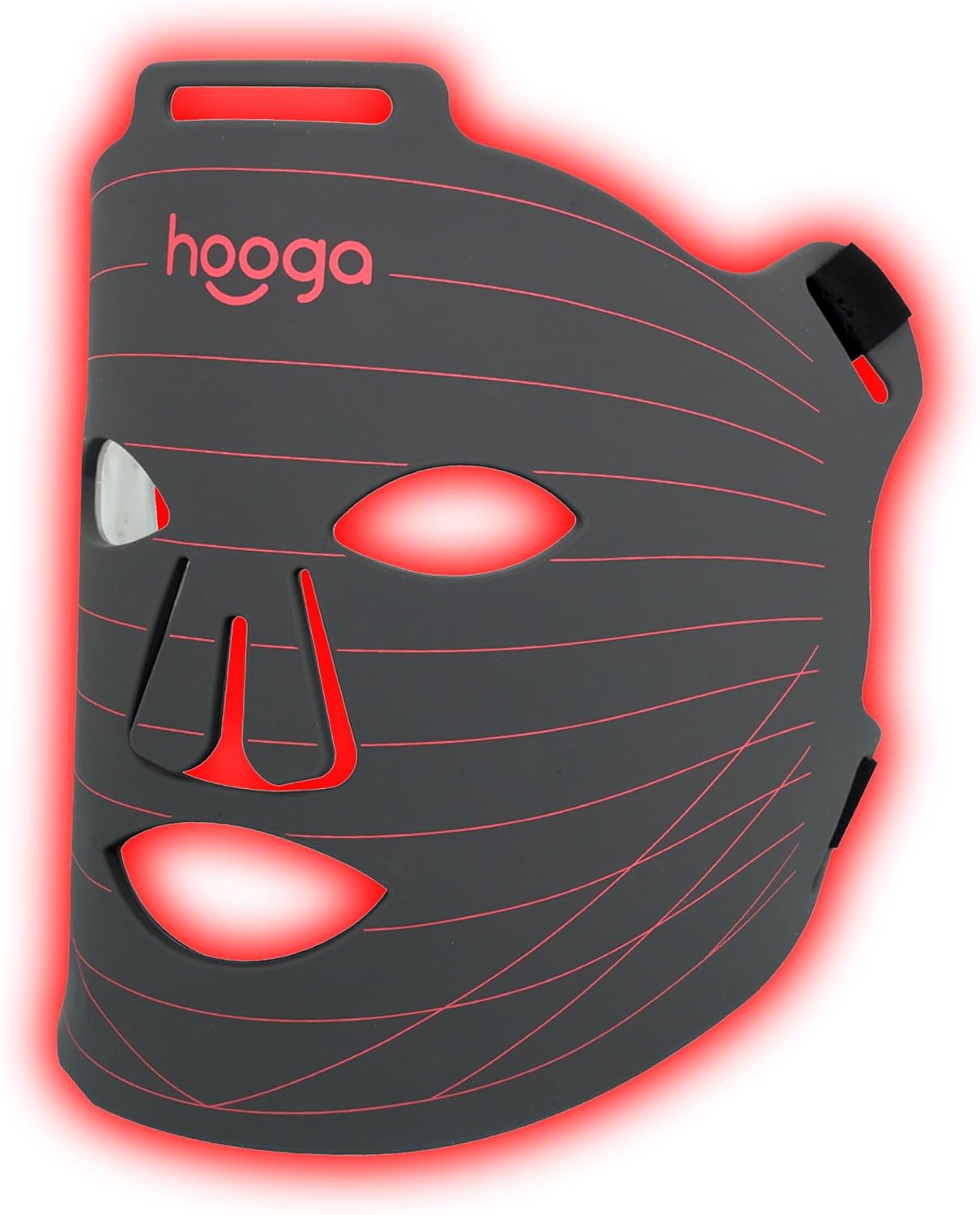 Hooga Red Light Therapy Mask – LED Face Mask, 630nm 660nm Red & 850nm Near Infrared Light Therapy, Tri Chip LEDs, Rechargeable, Adjustable Comfortable Face Mask