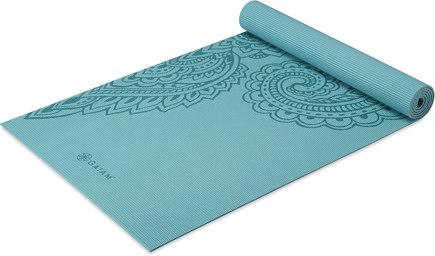 Gaiam Yoga Mat – Premium 5mm Print Thick Non Slip Exercise & Fitness Mat for All Types of Yoga, Pilates & Floor Workouts (68″ x 24″ x 5mm)