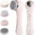 Facial Cleansing Brush, 2 in 1 Ｗaterproof IPx7 Facial Spin Scrubber Set with 4 Brush Heads, Rechargeable Exfoliating Face Brush Deep Cleansing, Gently Exfoliate and Remove Blackhead (Pink)