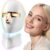 Red Light Therapy Mask for Face,Cordless LED Face Mask Light Therapy,USB C Rechargeable,Infrared Lights Masks for Home Working Travel Yoga Sleep (Plastic-1)