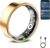 Mirlray Smart Ring for Women & Men, Smart Ring Health Tracker, Blood Oxygen & Heart Rate Monitor, Long Lasting Battery Sleep Ring, Waterproof Fitness Ring (Gold, 7)