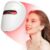 LED Face Mask Light Therapy, Red Light Therapy for Face, 4 Modes with Red, Blue, Near-infrared and Dual Red & Blue Lights for Anti-Aging, Reduce Acne and Blemish Repair, 256 LEDs, Rechargeable Remote